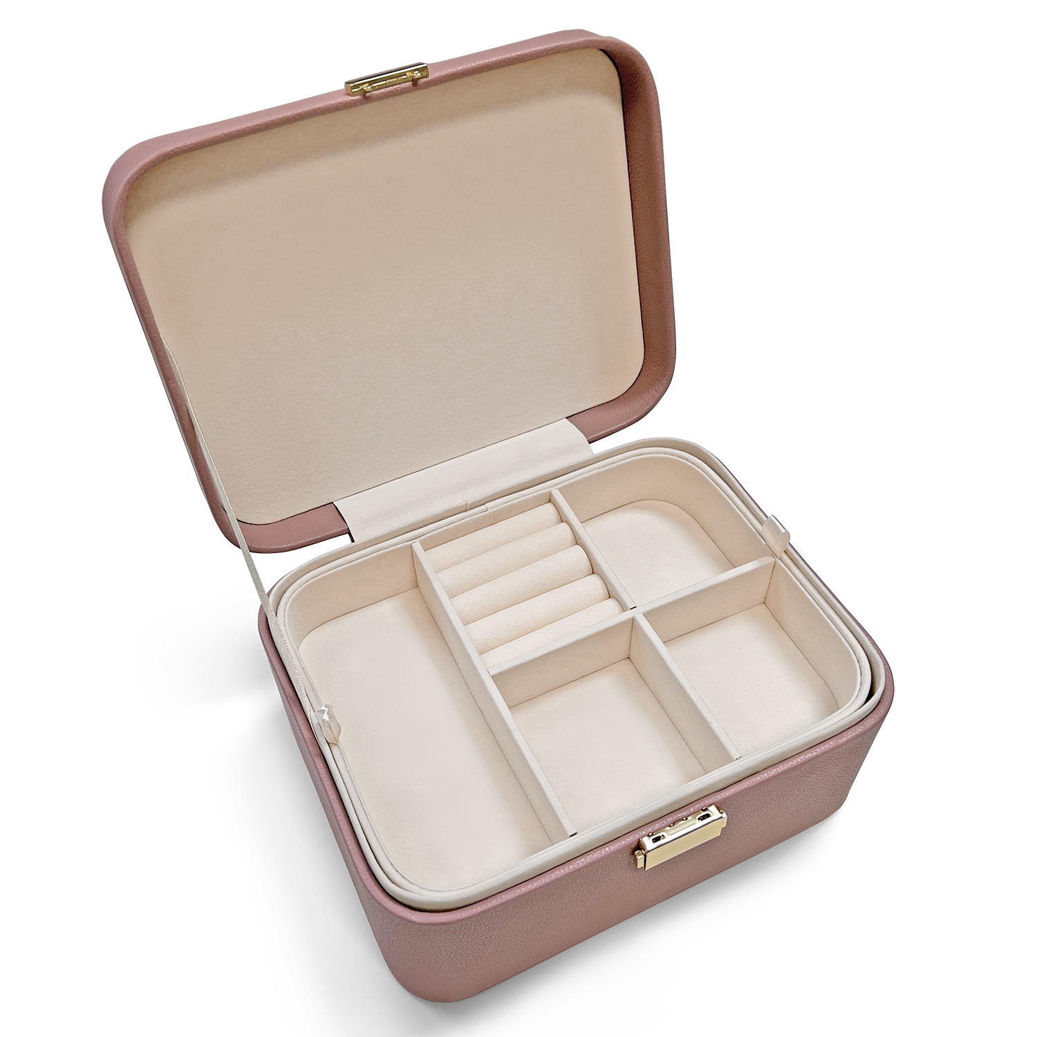 Gold Pink Jewelry Case T574