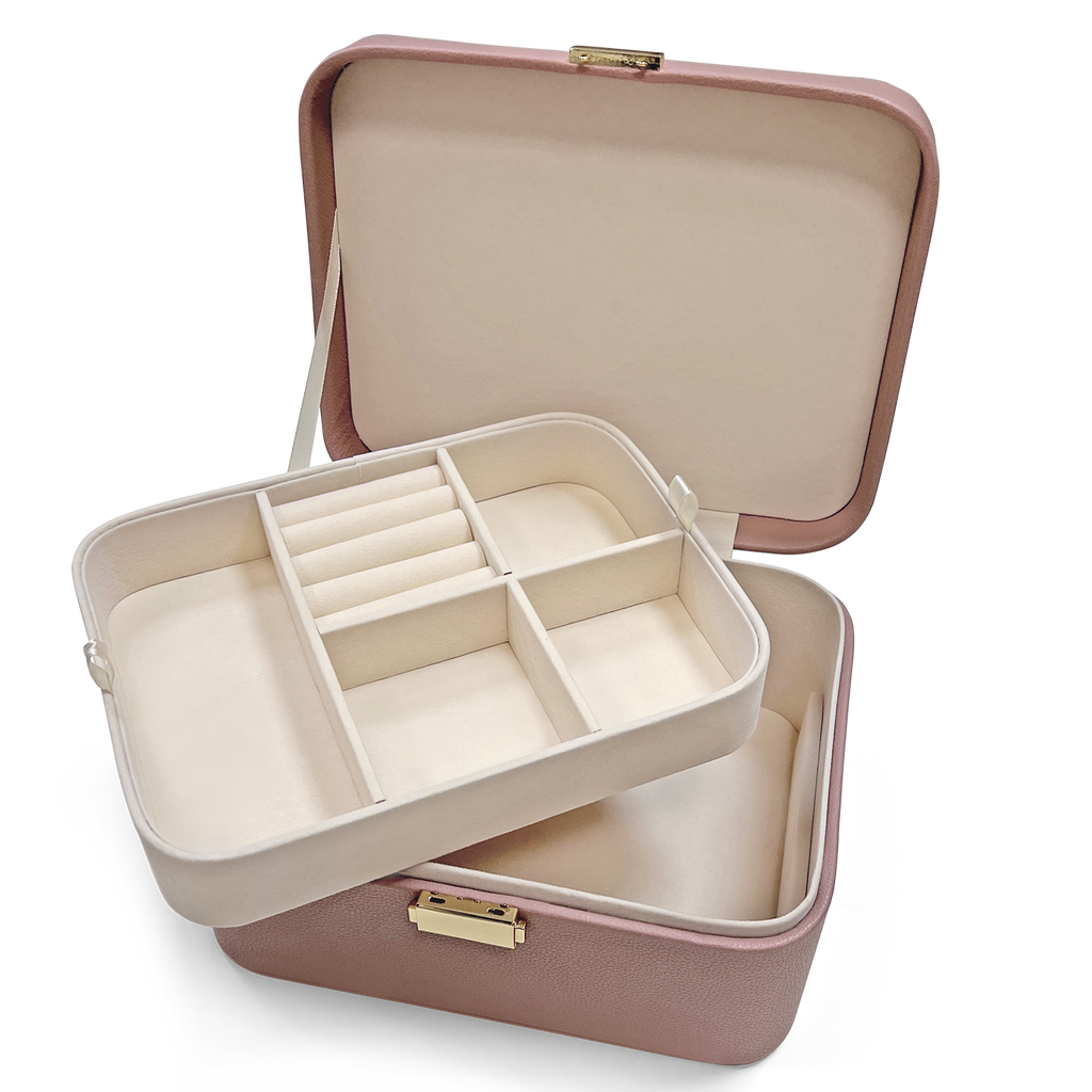 Gold Pink Jewelry Case T574
