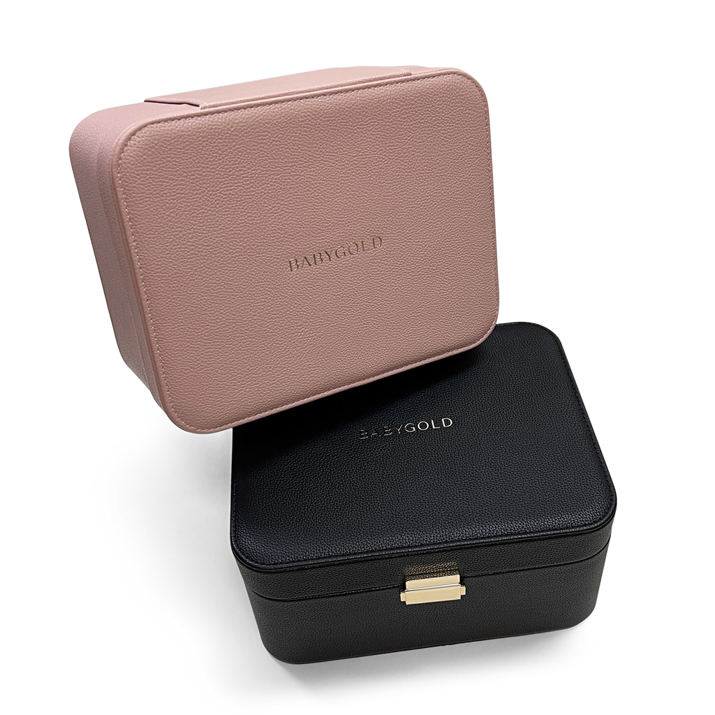 Gold Pink Jewelry Case T574