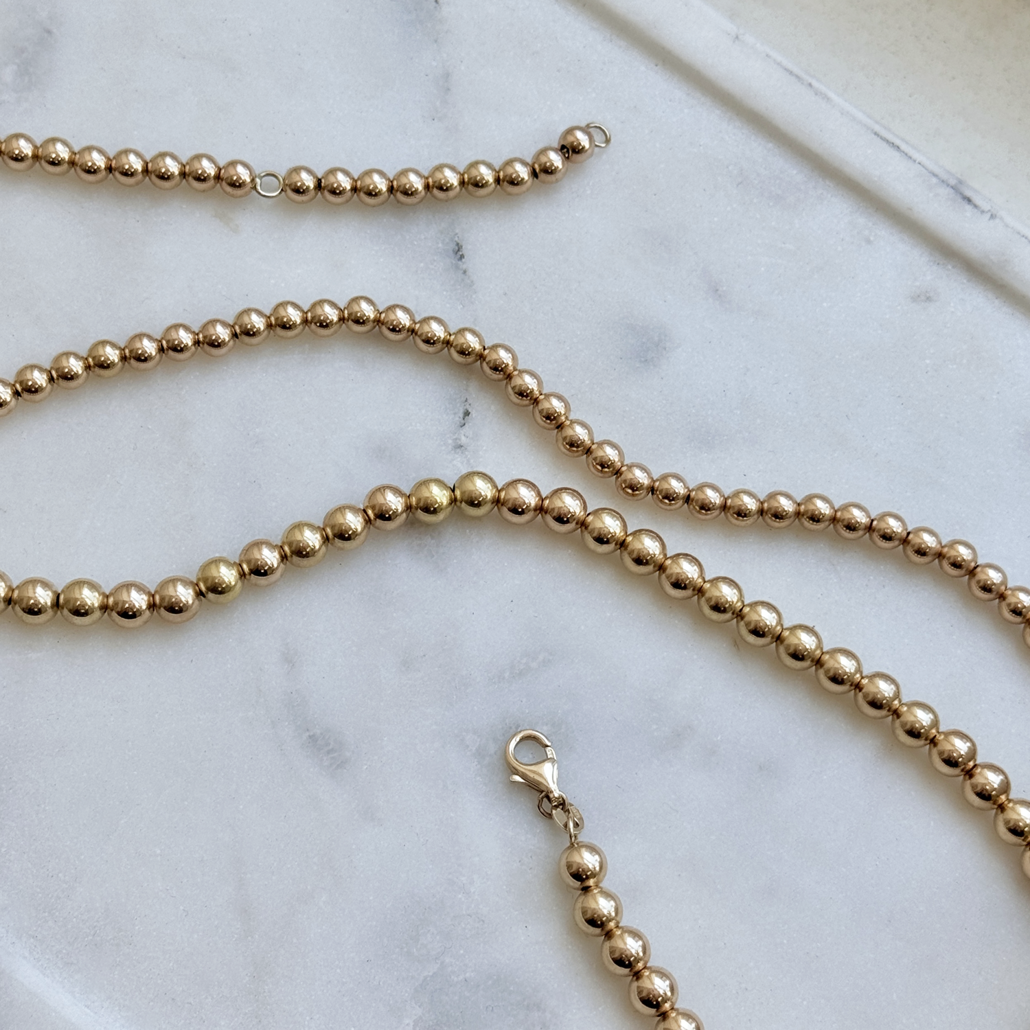 6mm Gold Bead Necklace M362043