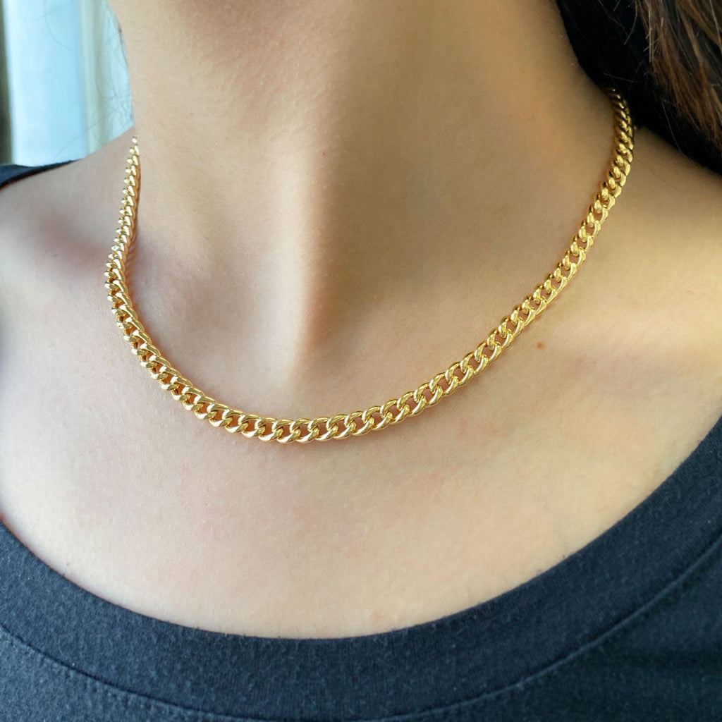 14K Cuban Curb Link Necklace G7322
