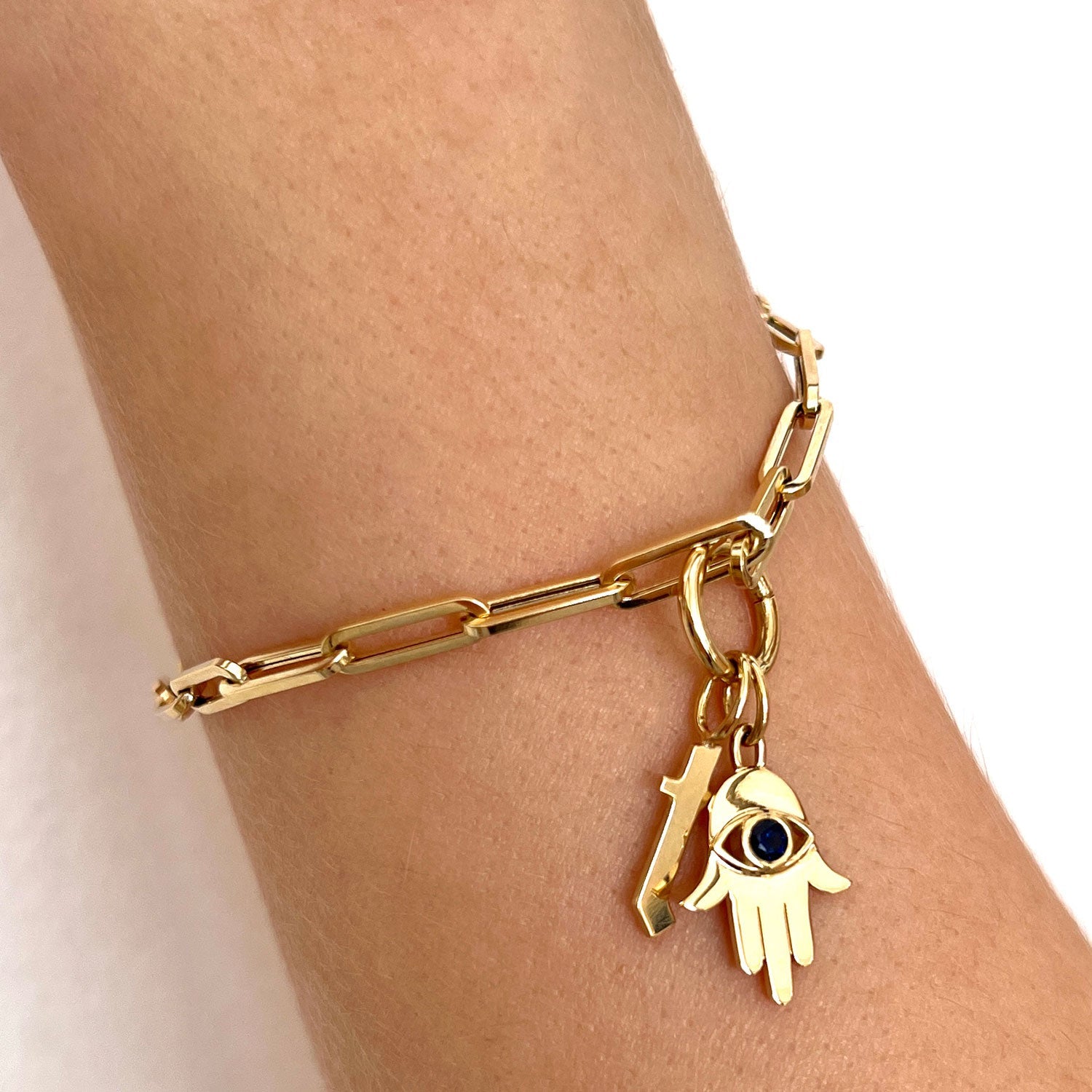Chunky Round Charm Connector Clasp C97520