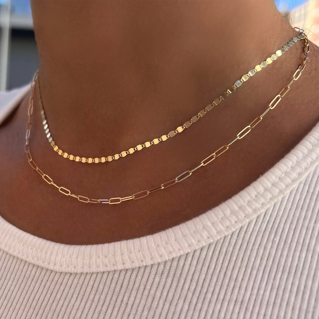 Dainty Paperclip Chain Necklace X5108