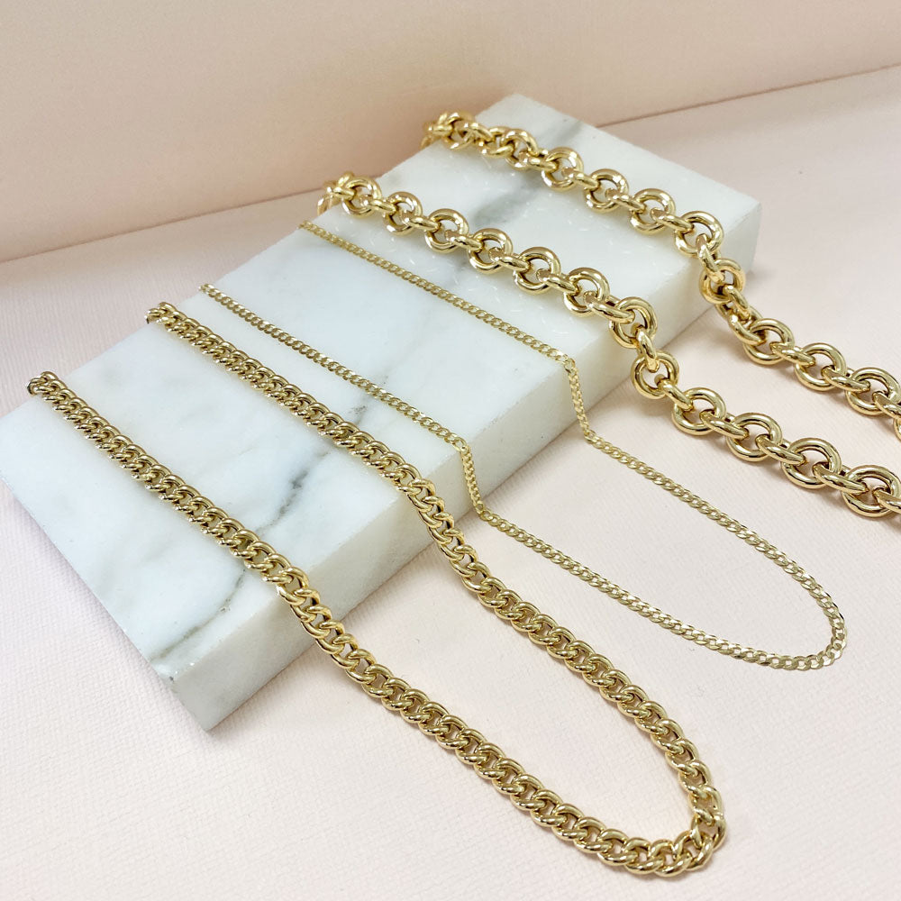 14K Cuban Curb Link Necklace G7322