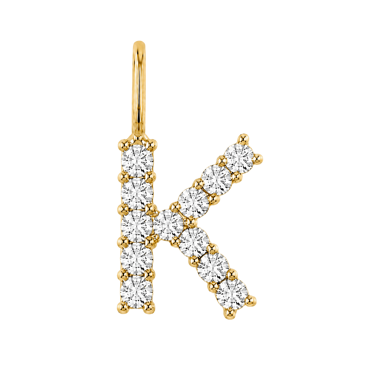 Diamond Initial Charm E118016
