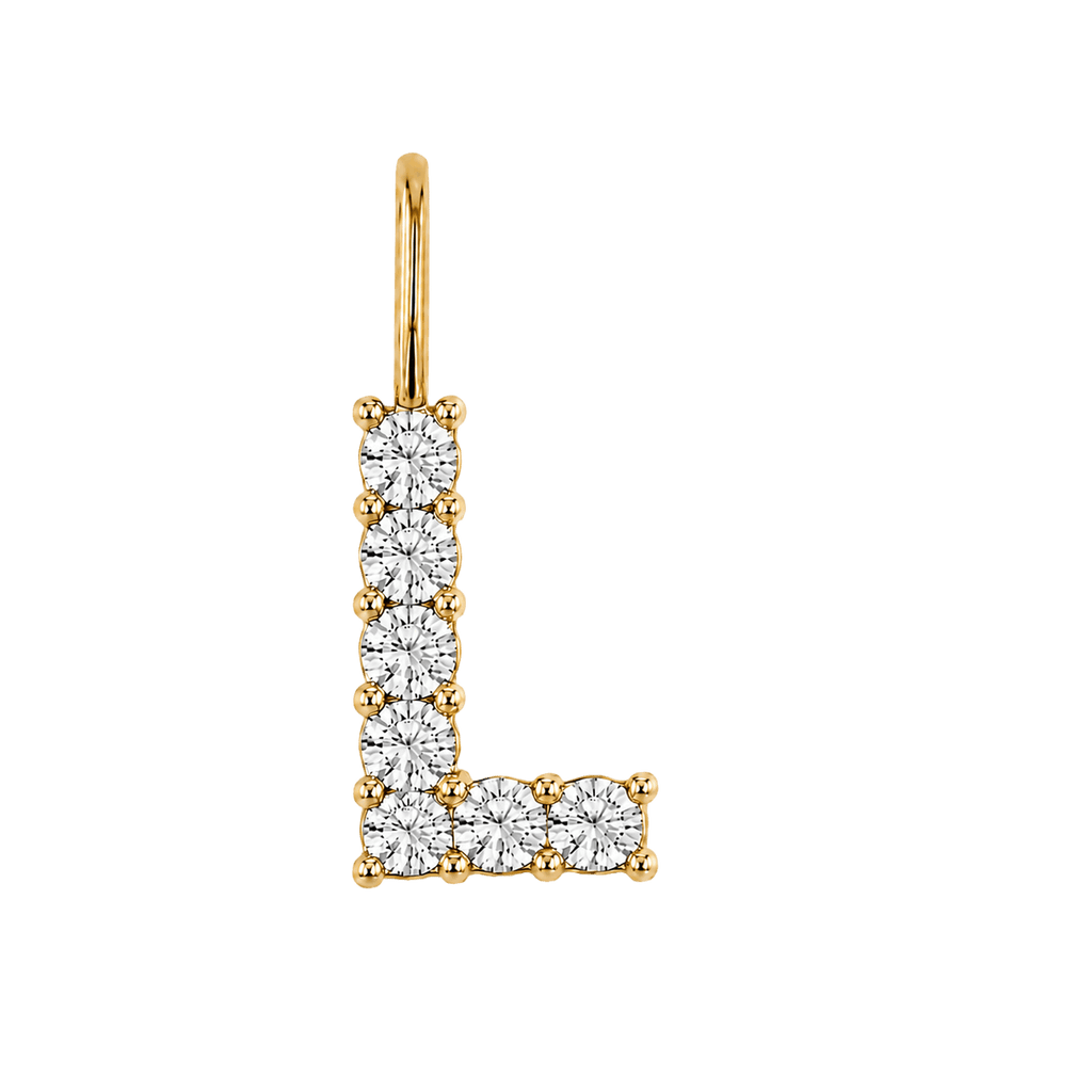 Diamond Initial Charm E118016