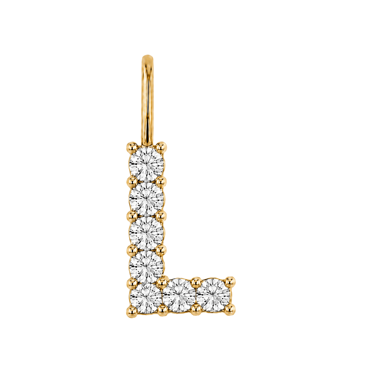 Diamond Initial Charm E118016