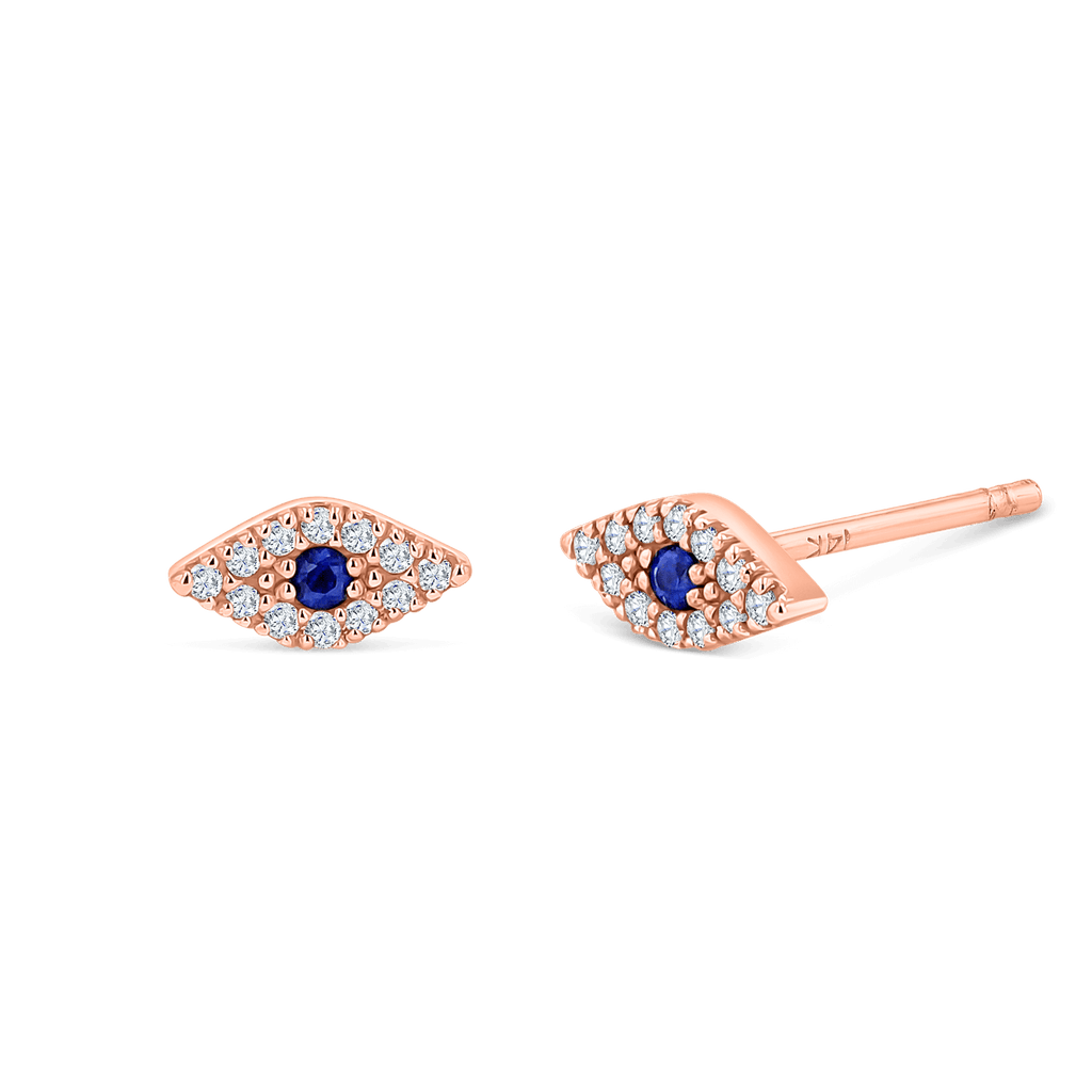 Pave Diamond Evil Eye Earrings P502679