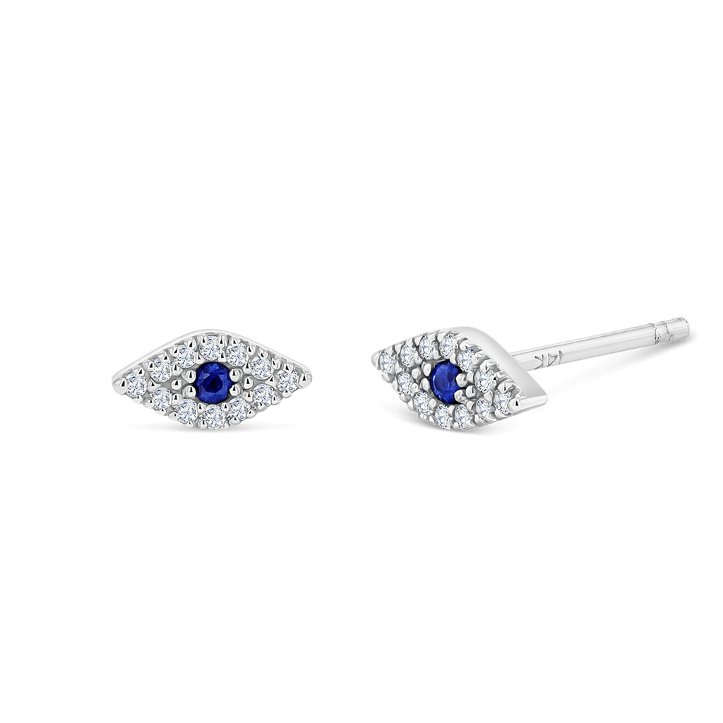 Pave Diamond Evil Eye Earrings P502679