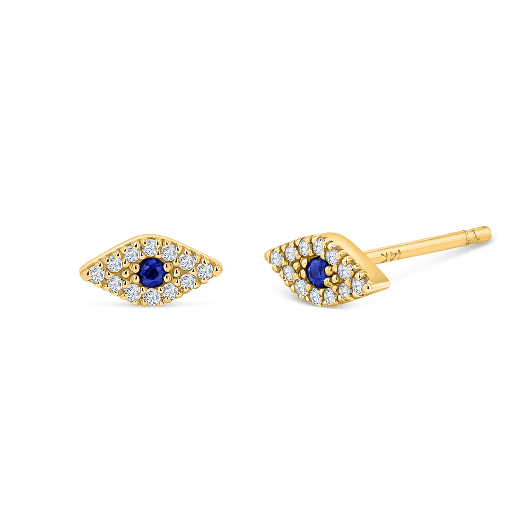 Pave Diamond Evil Eye Earrings P502679