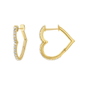 Diamond Heart Hoops U3024