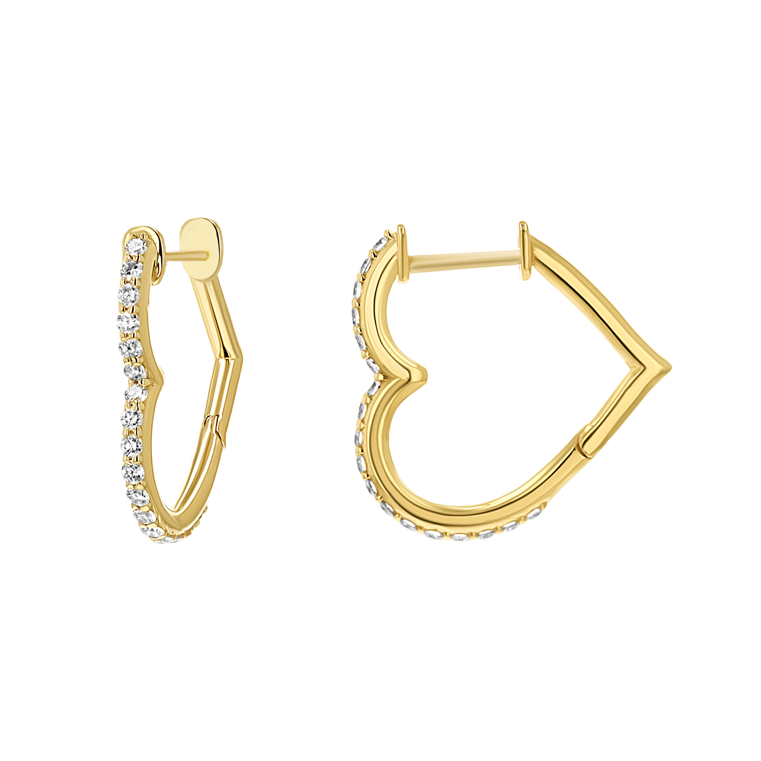 Diamond Heart Hoops U3024