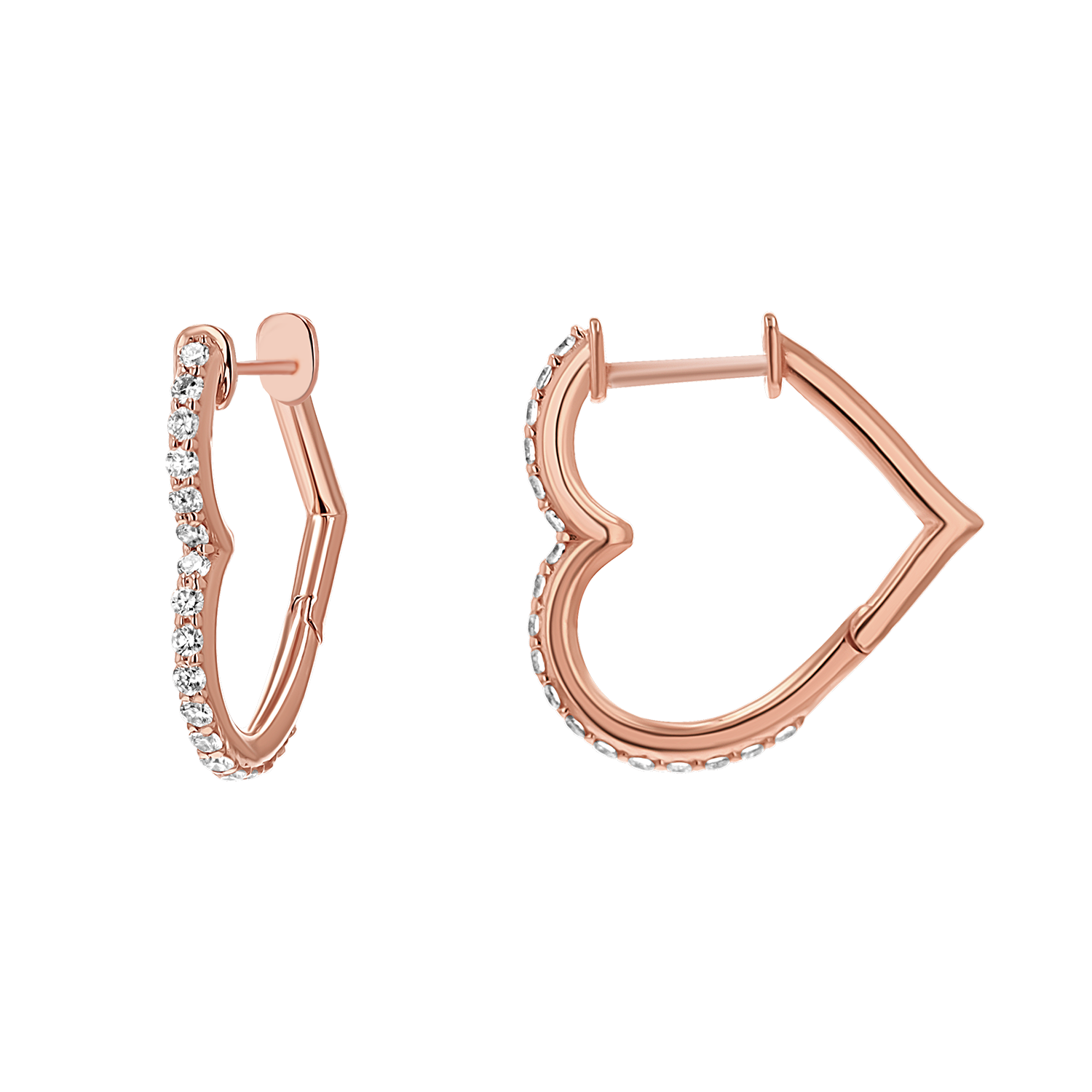 Diamond Heart Hoops U3024