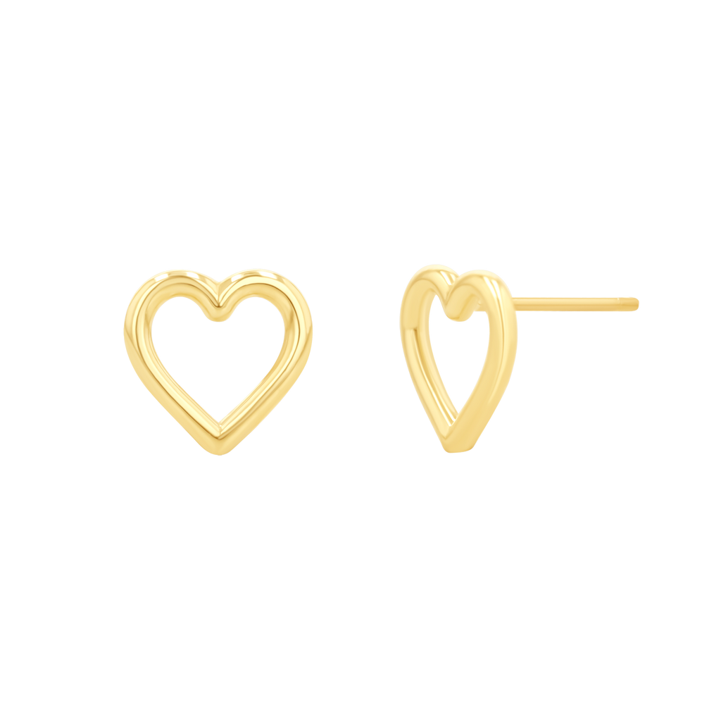 Open Heart Stud Earrings N5638