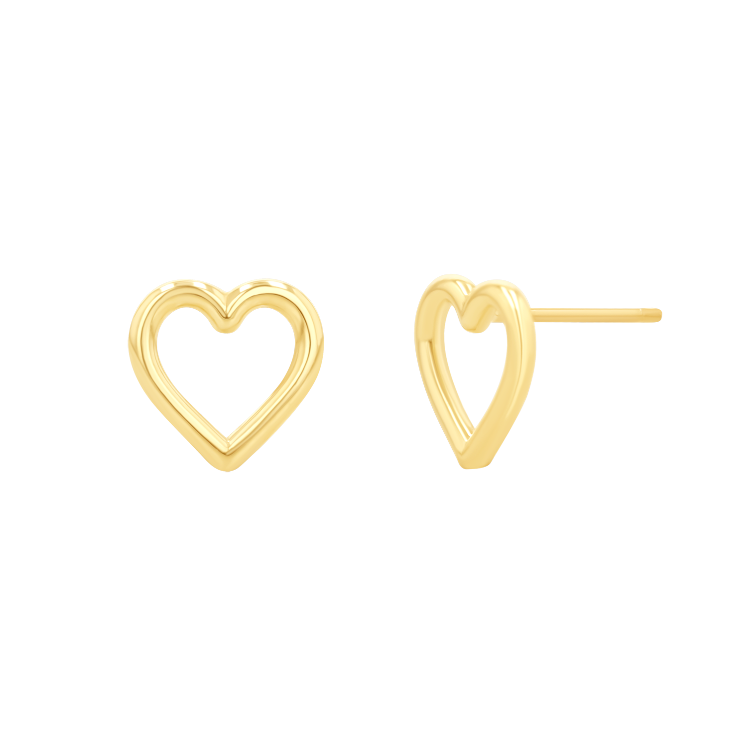 Open Heart Stud Earrings N5638