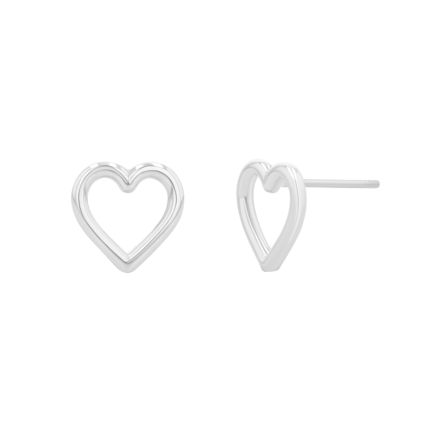 Open Heart Stud Earrings N5638
