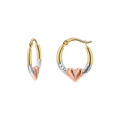 Puff Heart Hoop Earrings D377