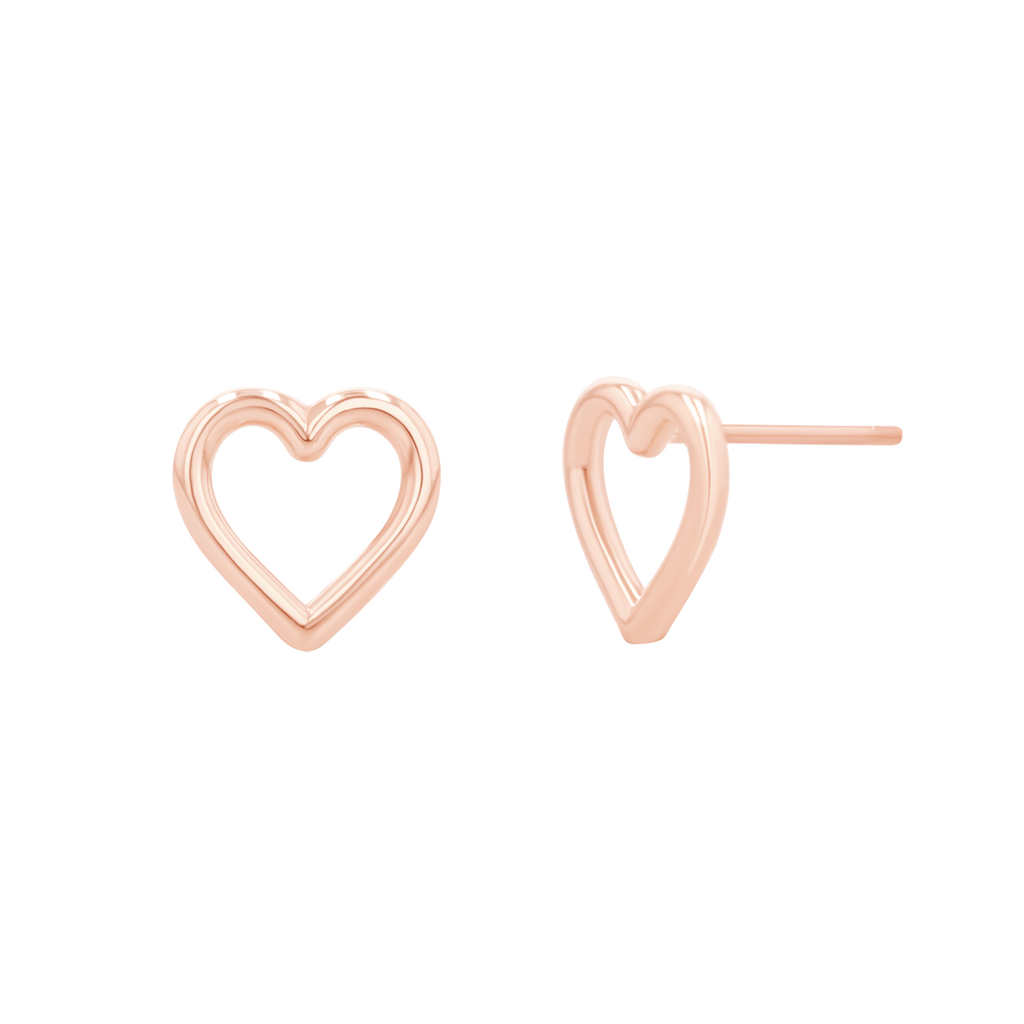 Open Heart Stud Earrings N5638