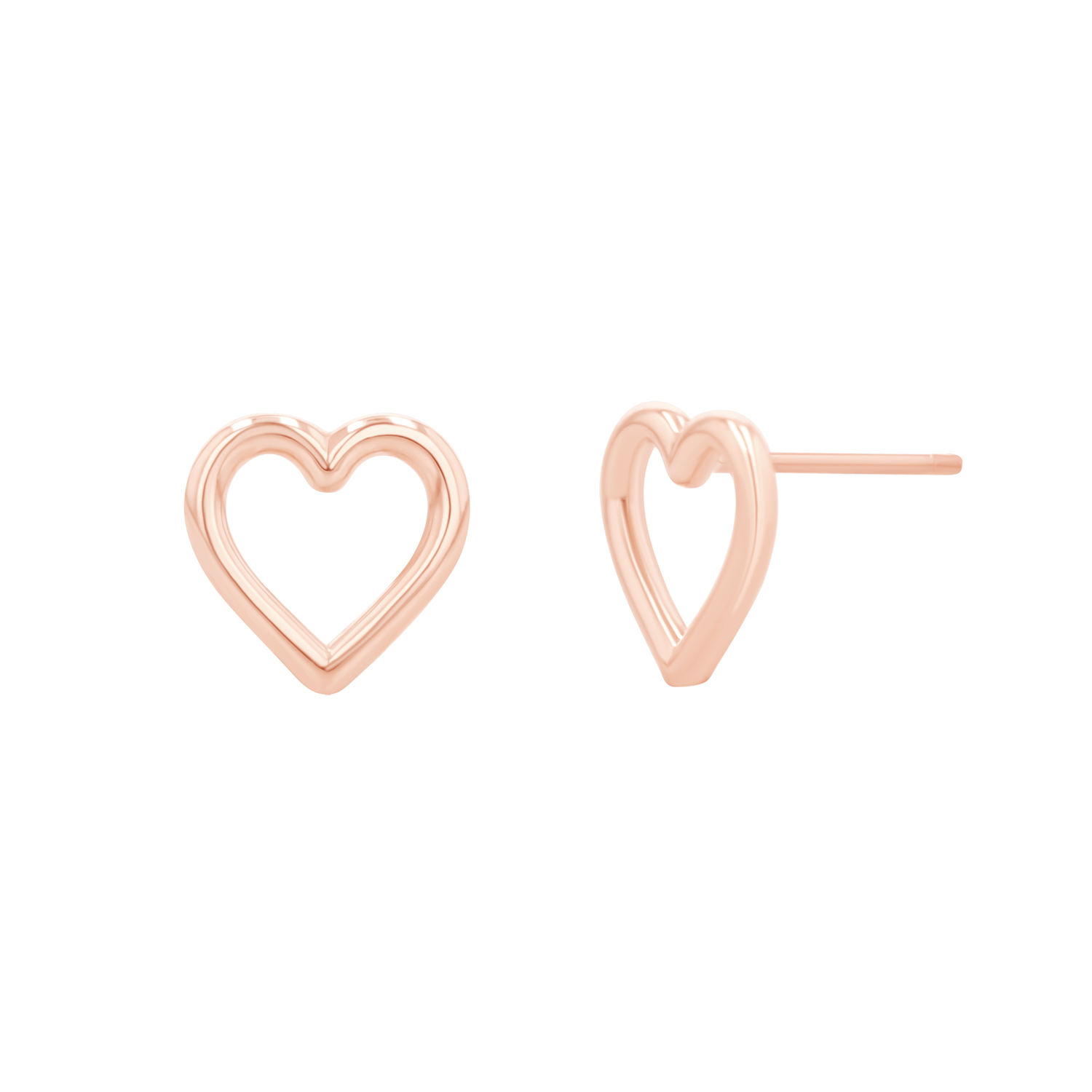 Open Heart Stud Earrings N5638