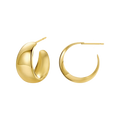 Thick Dome Hoop Earrings V83863