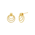 Trio Hoop Door Knocker Earrings Y6646