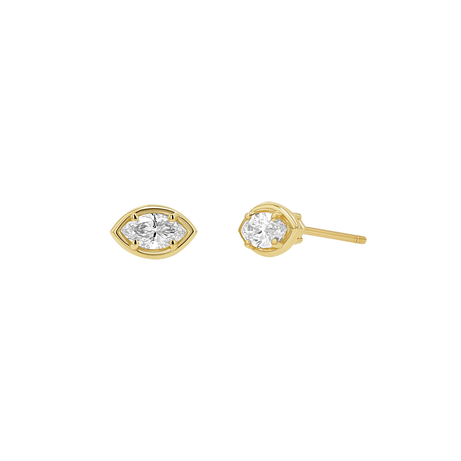 Marquise Diamond Stud Earrings M740