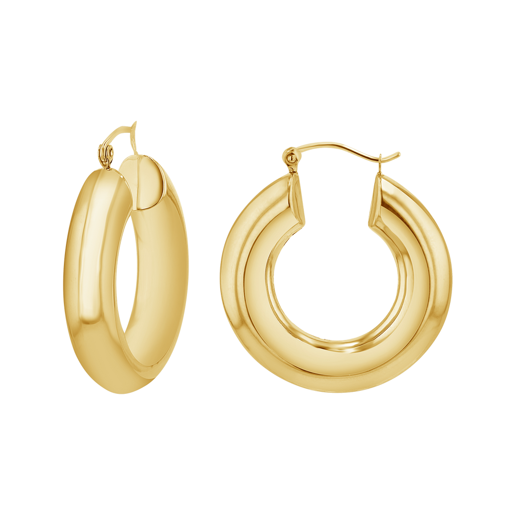 6mm Chunky Hoop Earrings Z16217