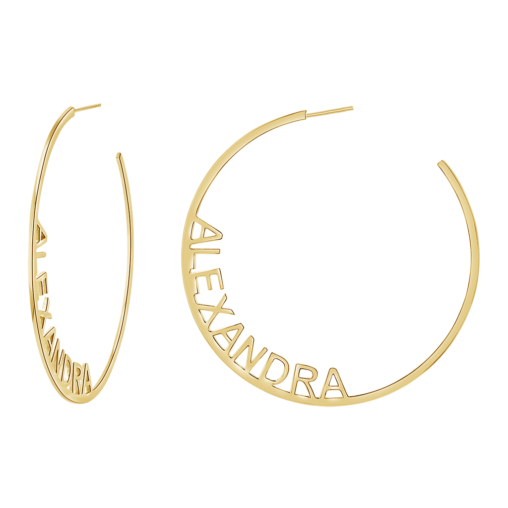 Large Custom Hoop Earrings B26713