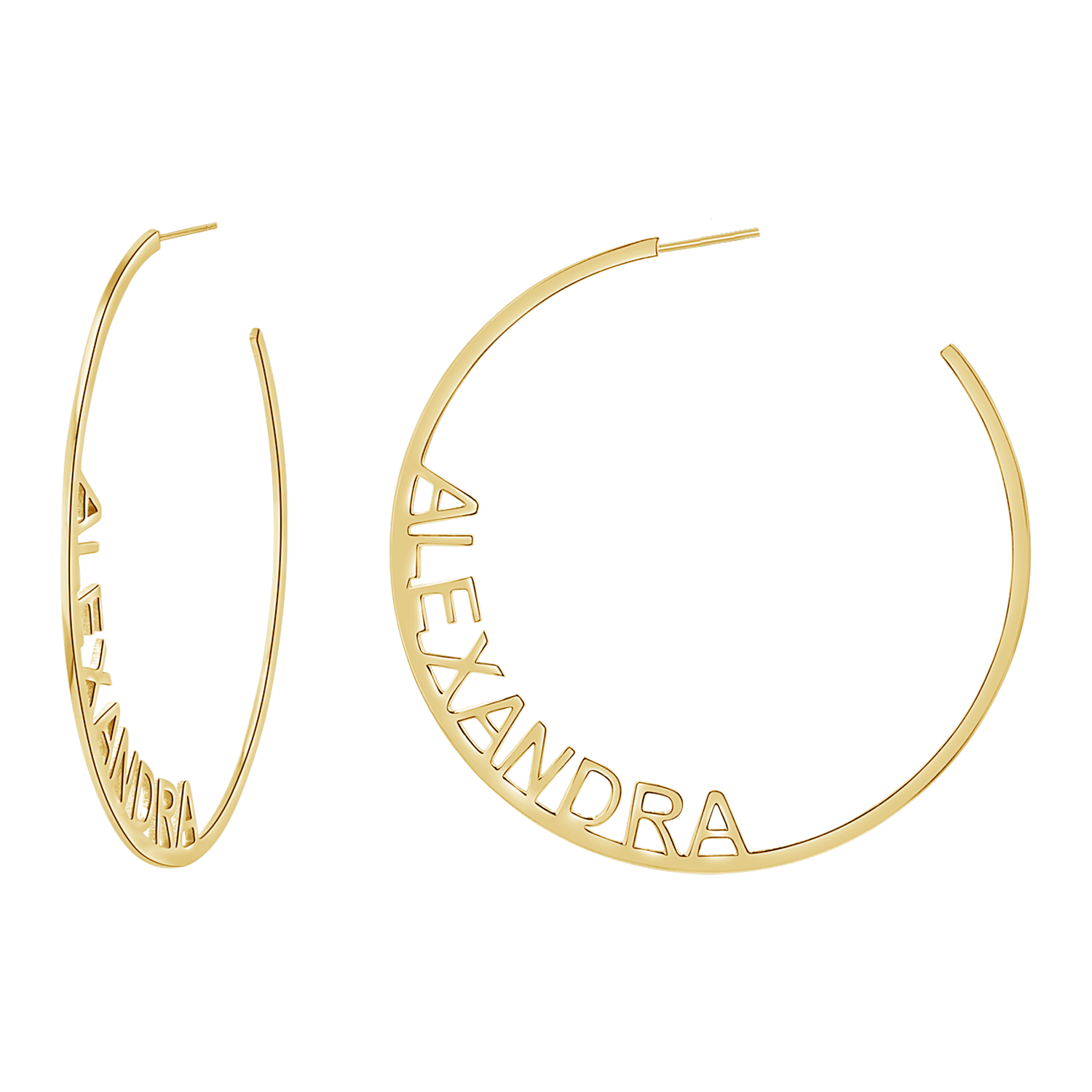 Large Custom Hoop Earrings B26713