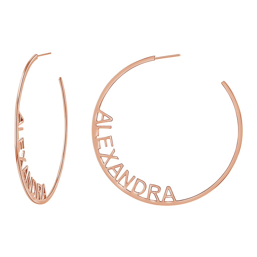 Large Custom Hoop Earrings B26713