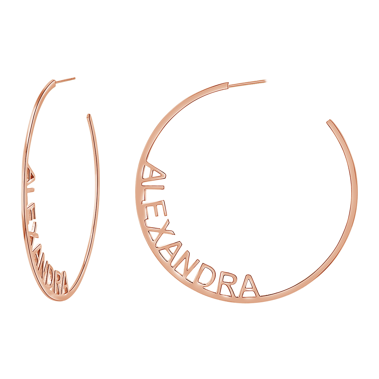 Large Custom Hoop Earrings B26713
