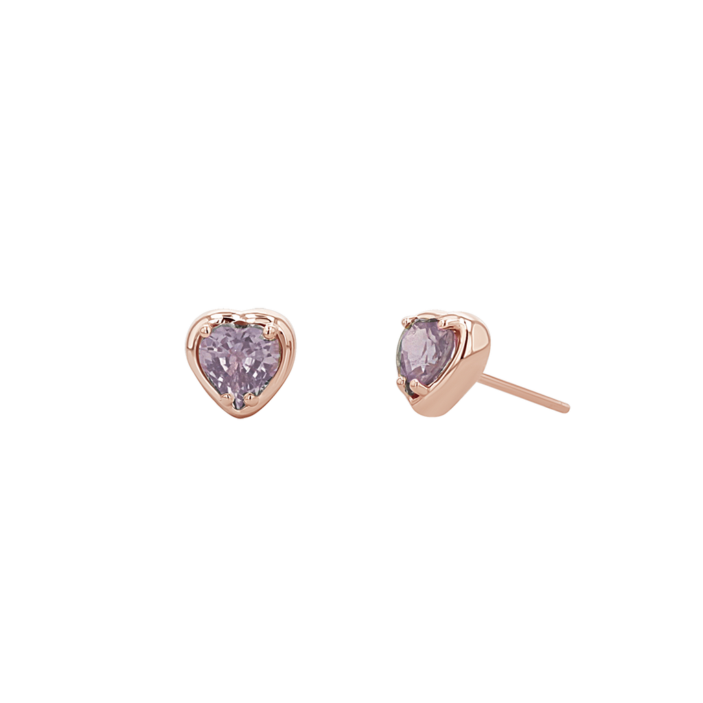 Sapphire Heart Stud Earrings G15612