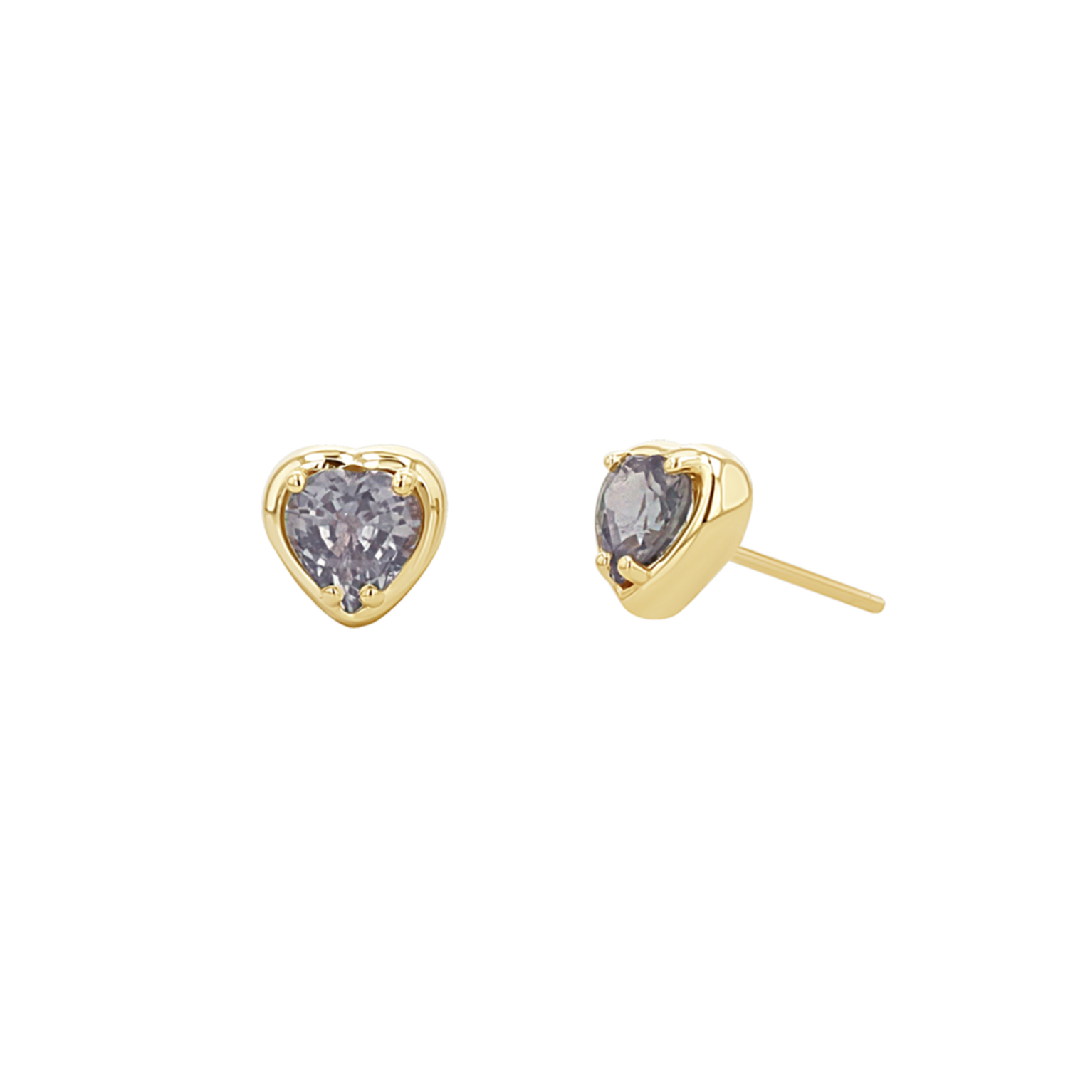 Sapphire Heart Stud Earrings G15612