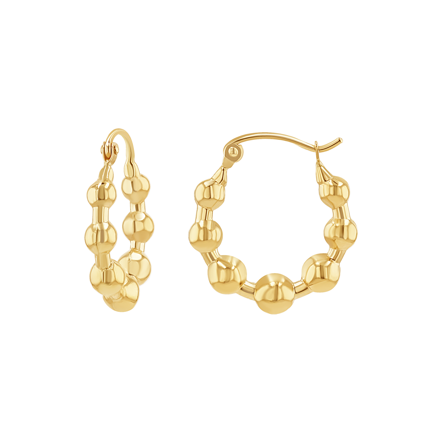 Bead Ball Hoop Earrings X633061