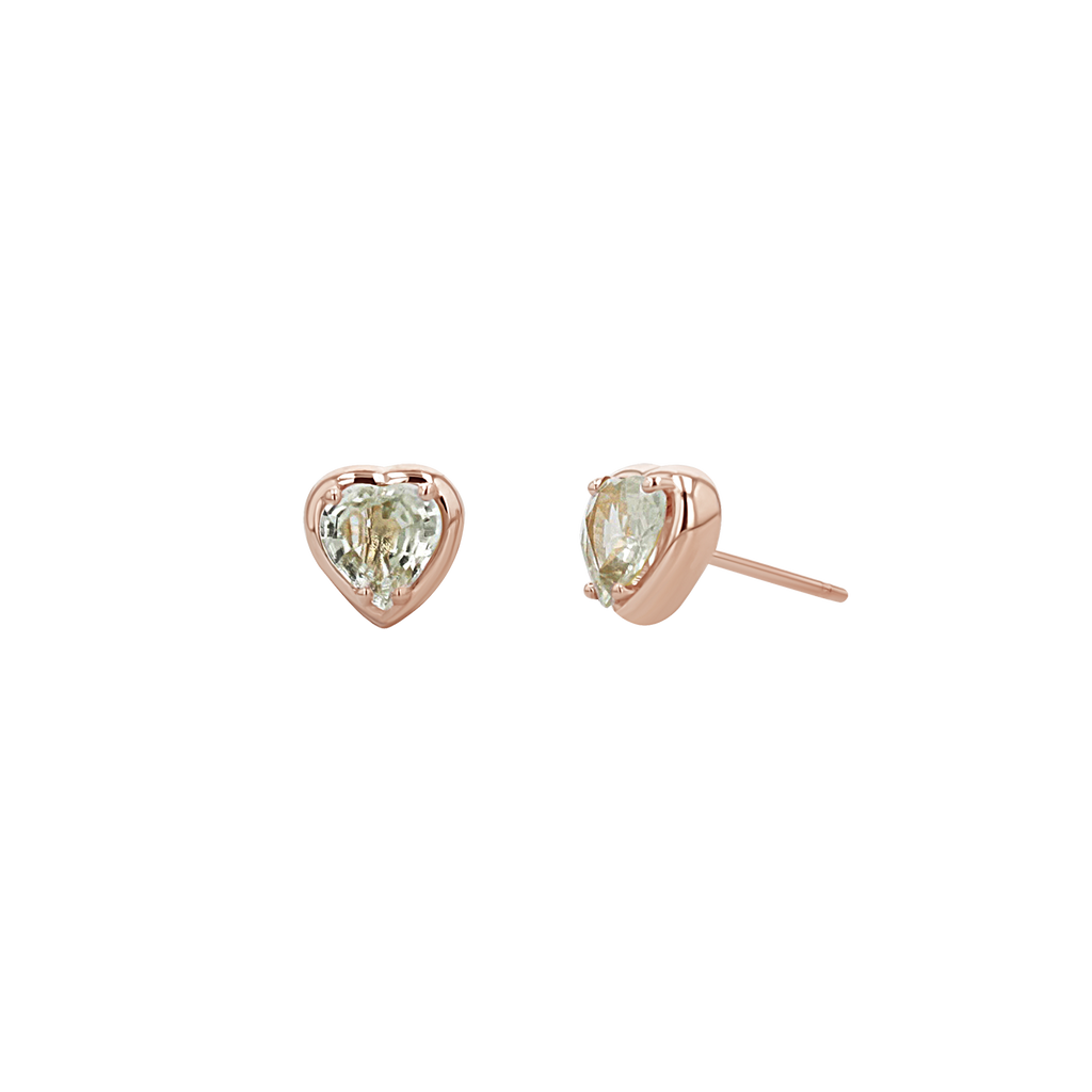 Sapphire Heart Stud Earrings G15612