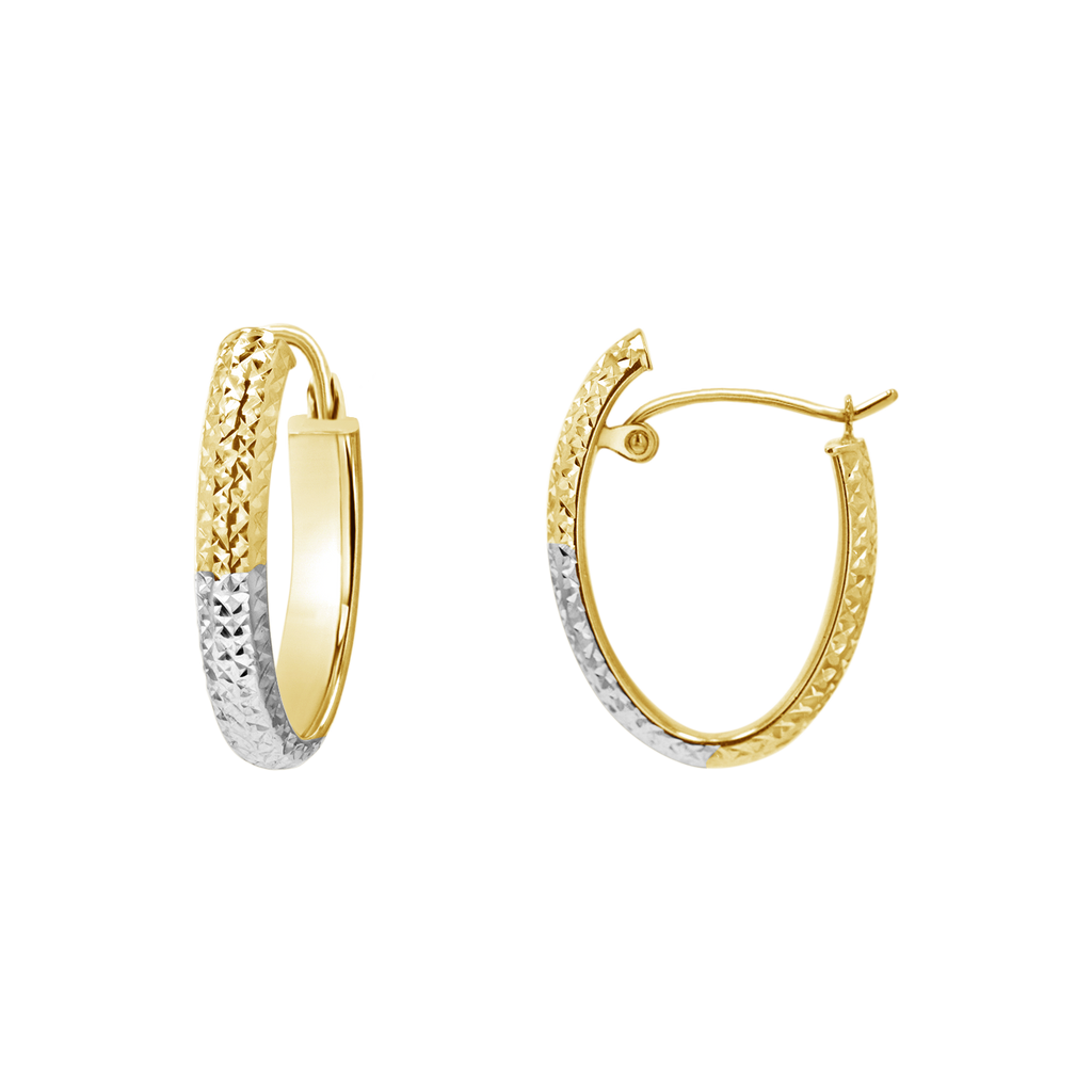 Two Tone Hoop Earrings T801