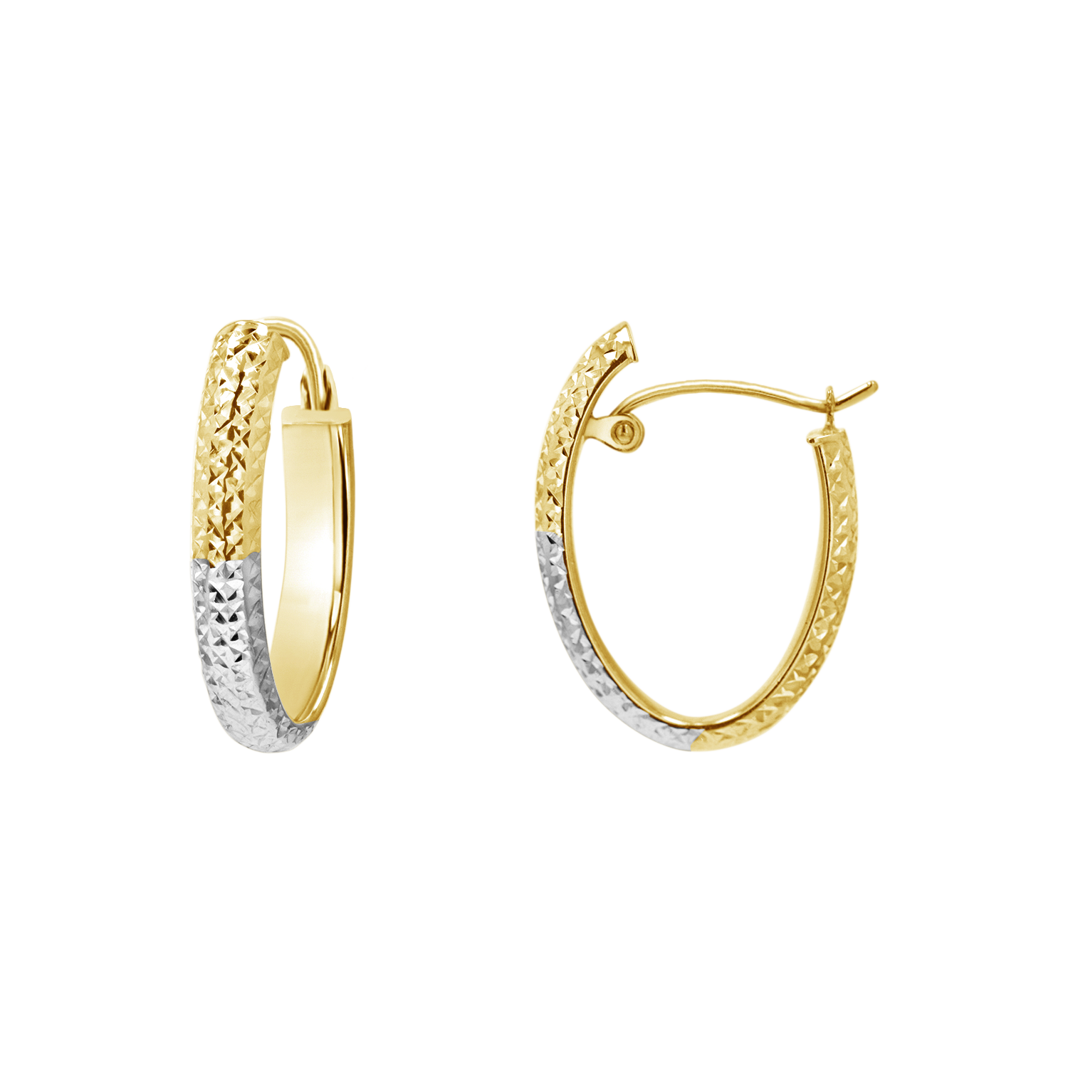 Two Tone Hoop Earrings T801