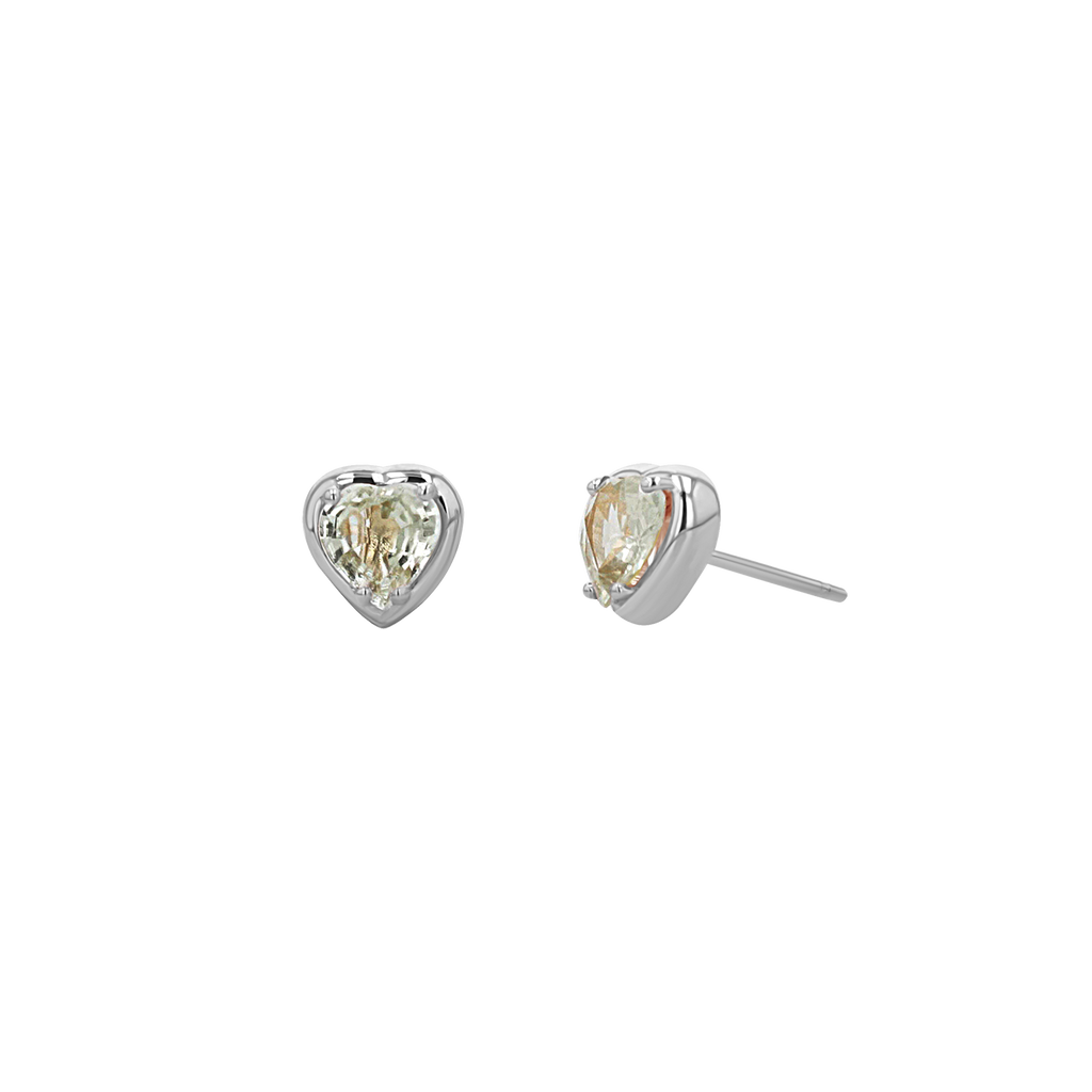 Sapphire Heart Stud Earrings G15612
