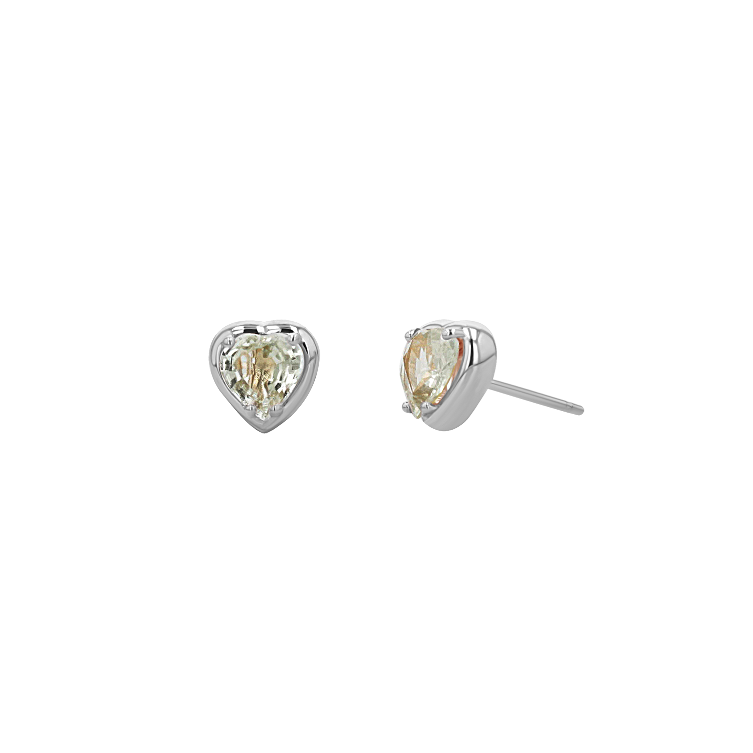 Sapphire Heart Stud Earrings G15612
