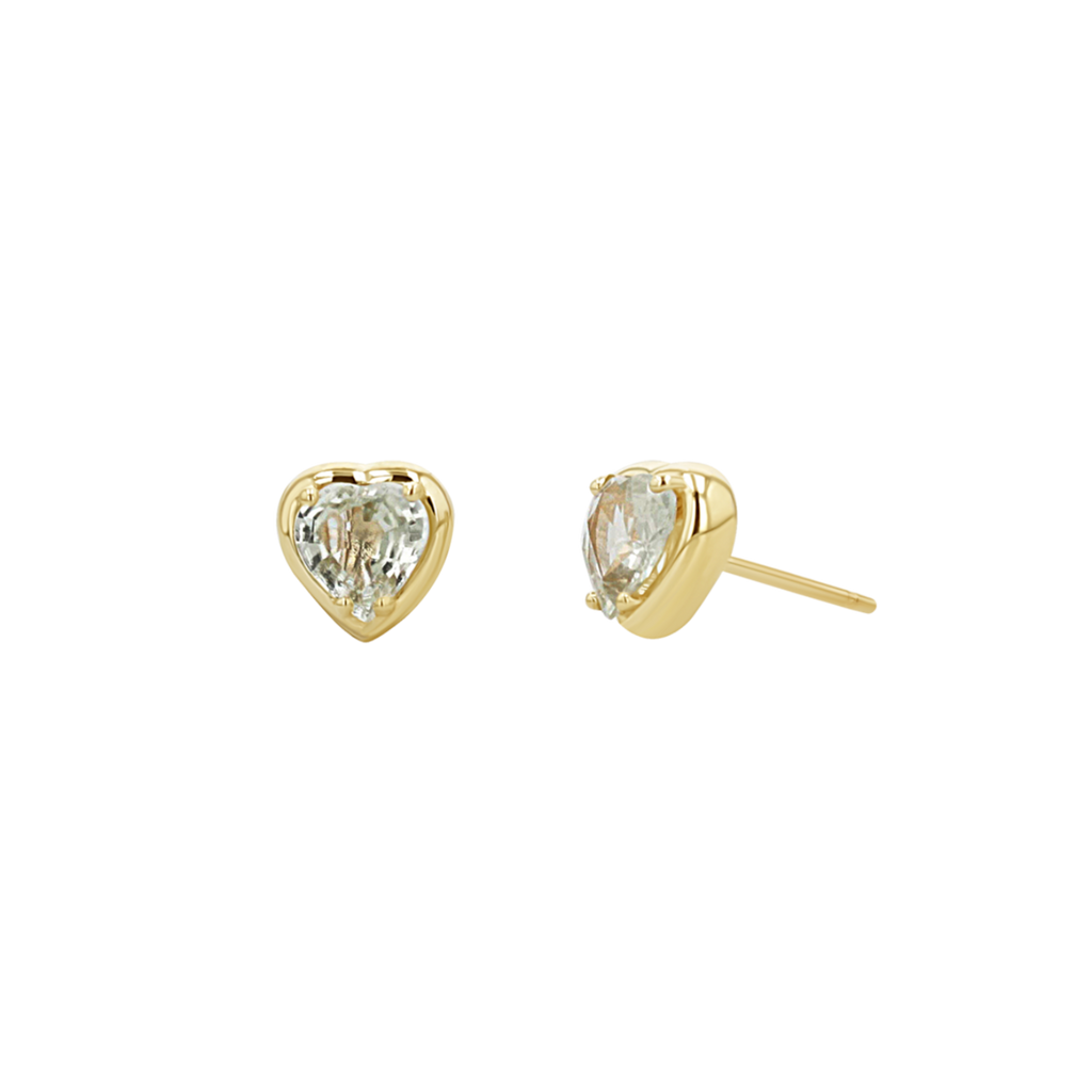 Sapphire Heart Stud Earrings G15612