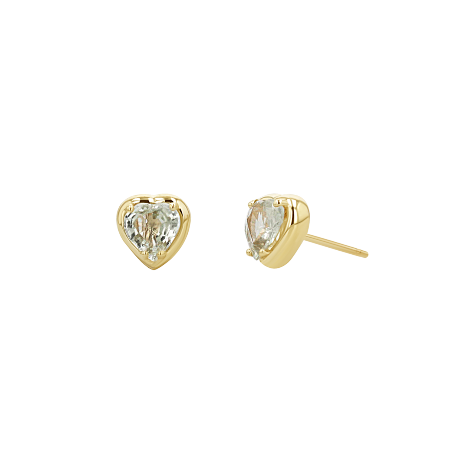 Sapphire Heart Stud Earrings G15612