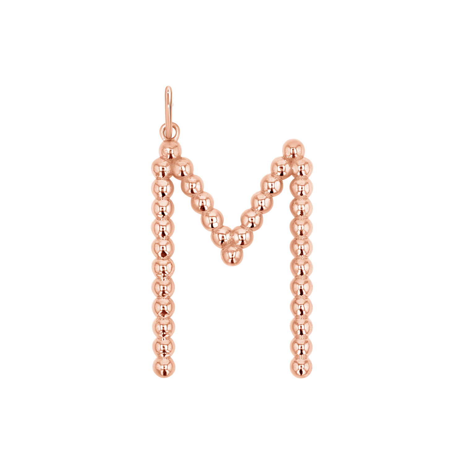 Gold Bead Letter Charm H1949