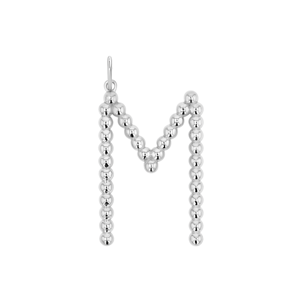 Gold Bead Letter Charm H1949