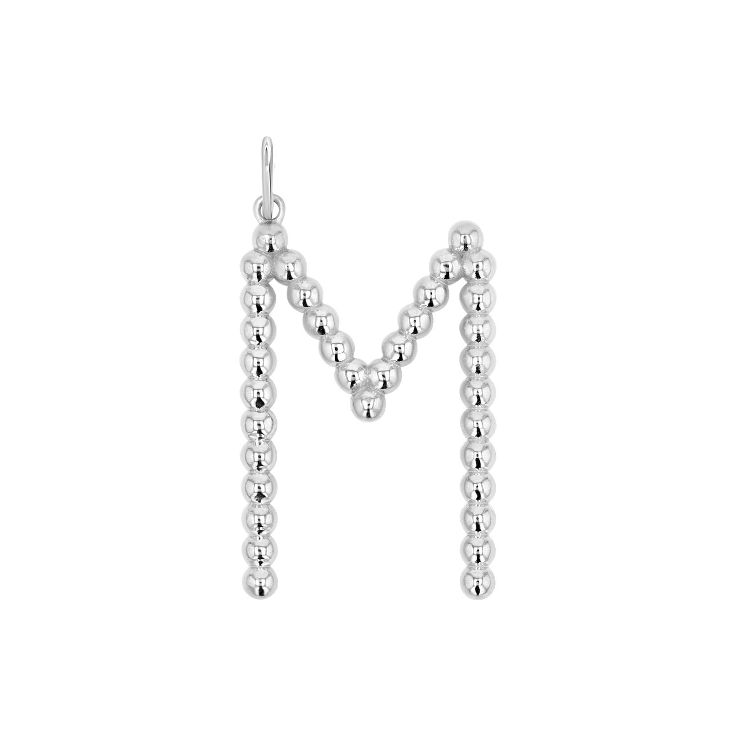 Gold Bead Letter Charm H1949