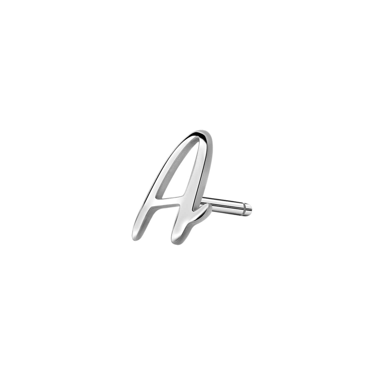 Script Letter Stud Earrings V266