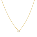 Oval Diamond Solitaire Necklace H211
