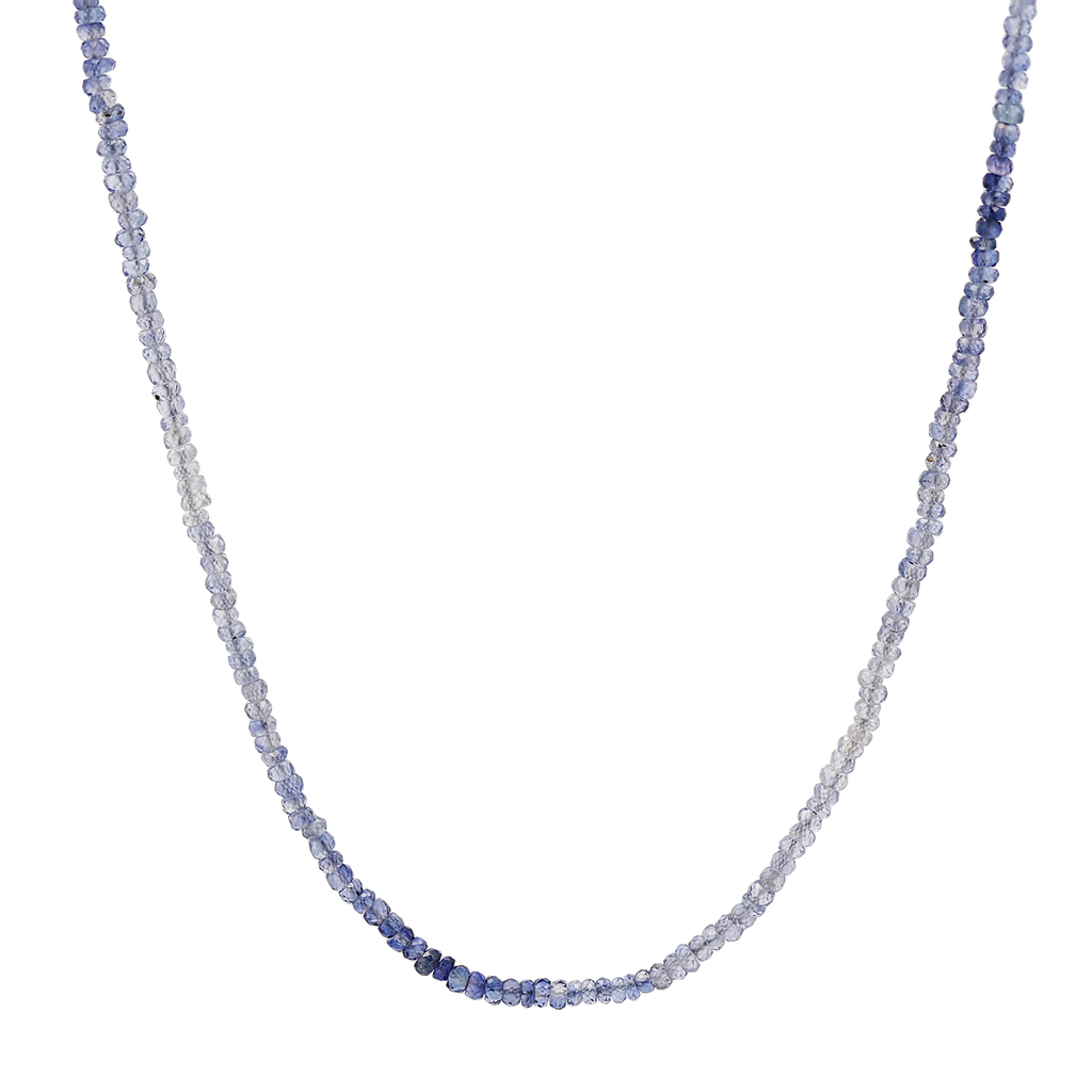 Gradient Blue Sapphire Beaded Necklace I4306
