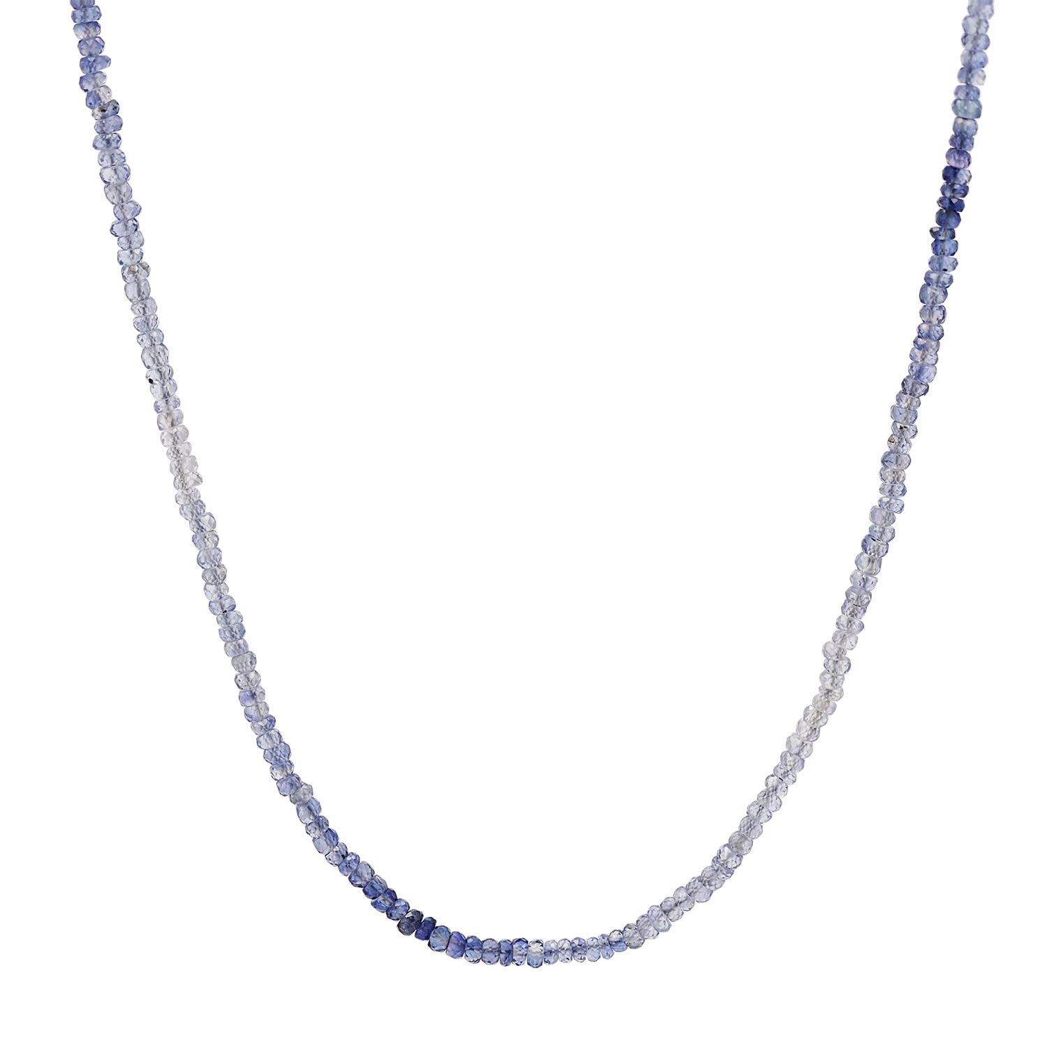 Gradient Blue Sapphire Beaded Necklace I4306