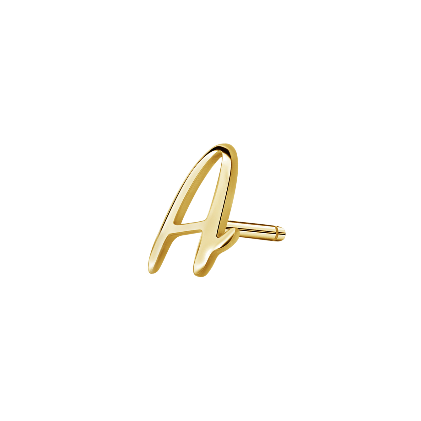 Script Letter Stud Earrings V266