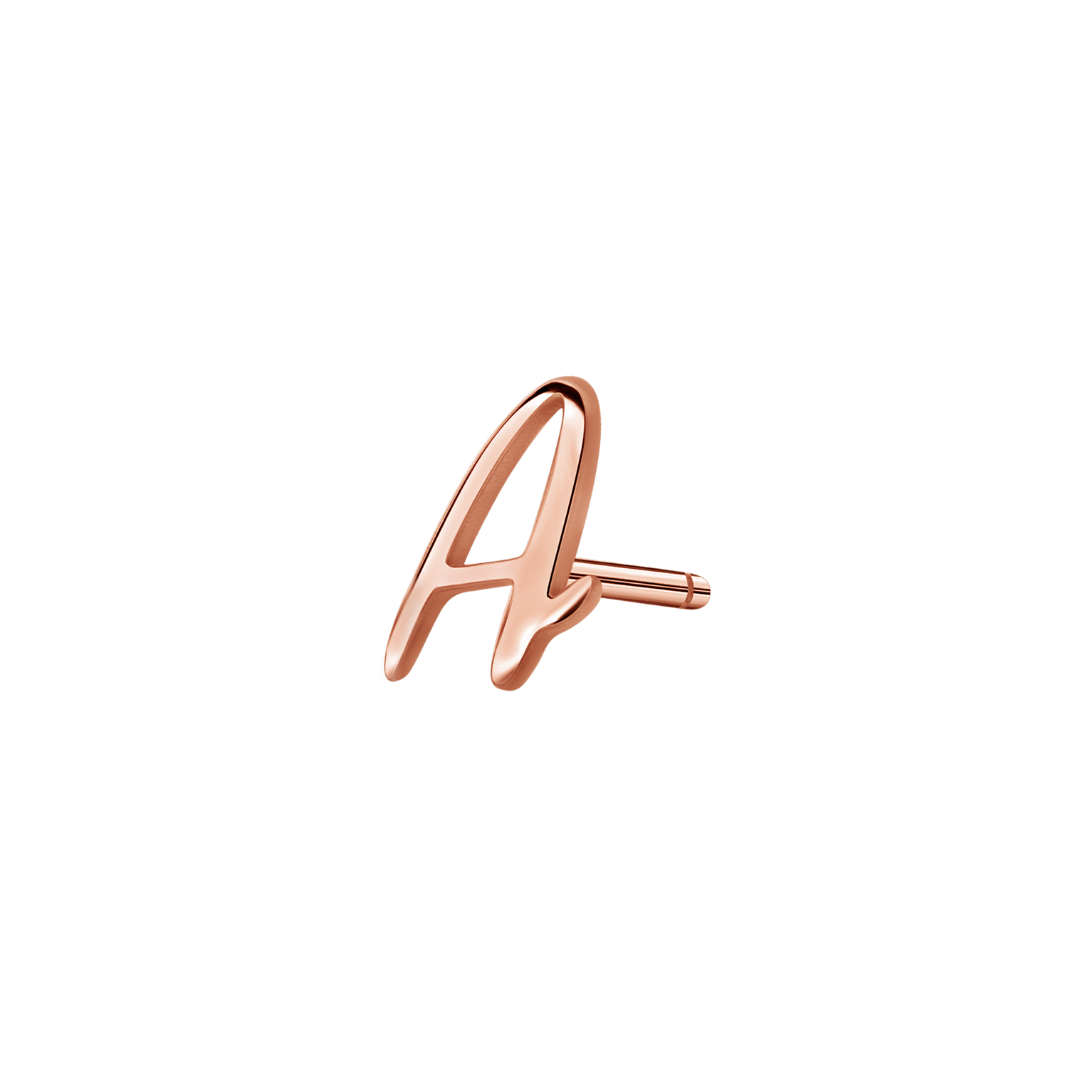 Script Letter Stud Earrings V266